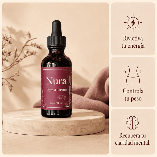 NURA™, Gotas para el equilibrio tiroideo | Despierta un higado lento, mejora el metabolismo y tu energía diaria + Receta de modo de uso