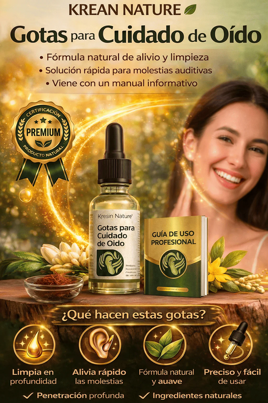 GOTAS PARA CUIDADO AUDITIVO | Olvídate del Dolor, Zumbidos y Suciedad al Instante + Folleto informativo y modo de uso para tratamiento