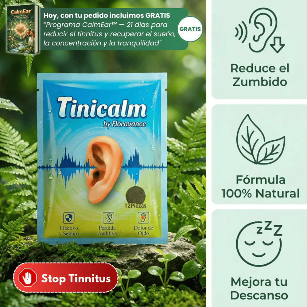 TiniCalm™ | Reduce los zumbidos y pitidos de forma natural en 2 Semanas + Manual de Tratamiento